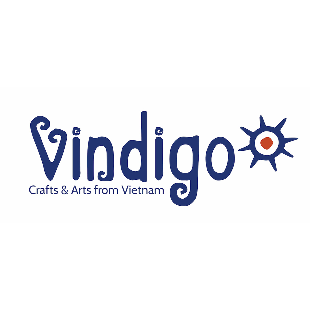 Logotyp för Vindigo, specialiserad på hantverk och konst från Vietnam.